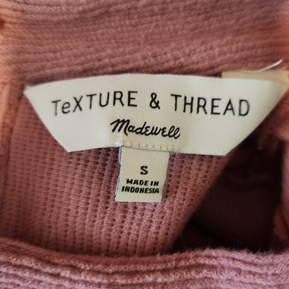 Madewell Texture & Thread Button-Back Mockneck Top - Picture 5 of 5